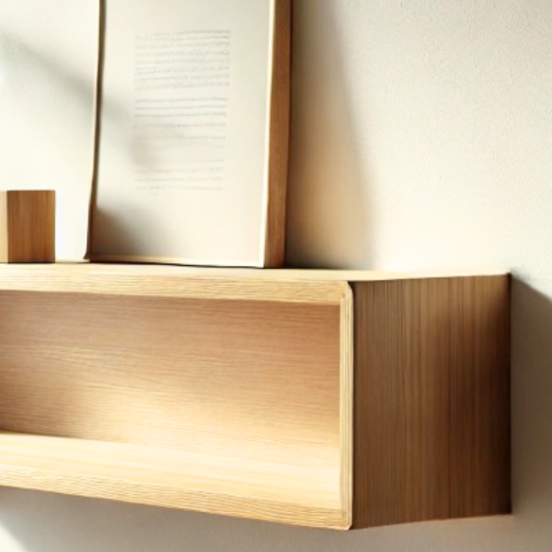 Estante Lume – Estante flotante de madera maciza con diseño nórdico