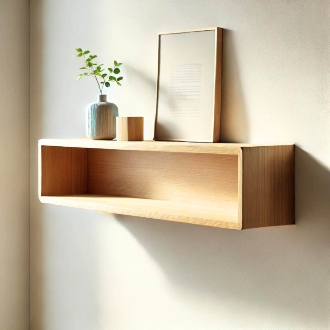 Estante Lume – Estante flotante de madera maciza con diseño nórdico