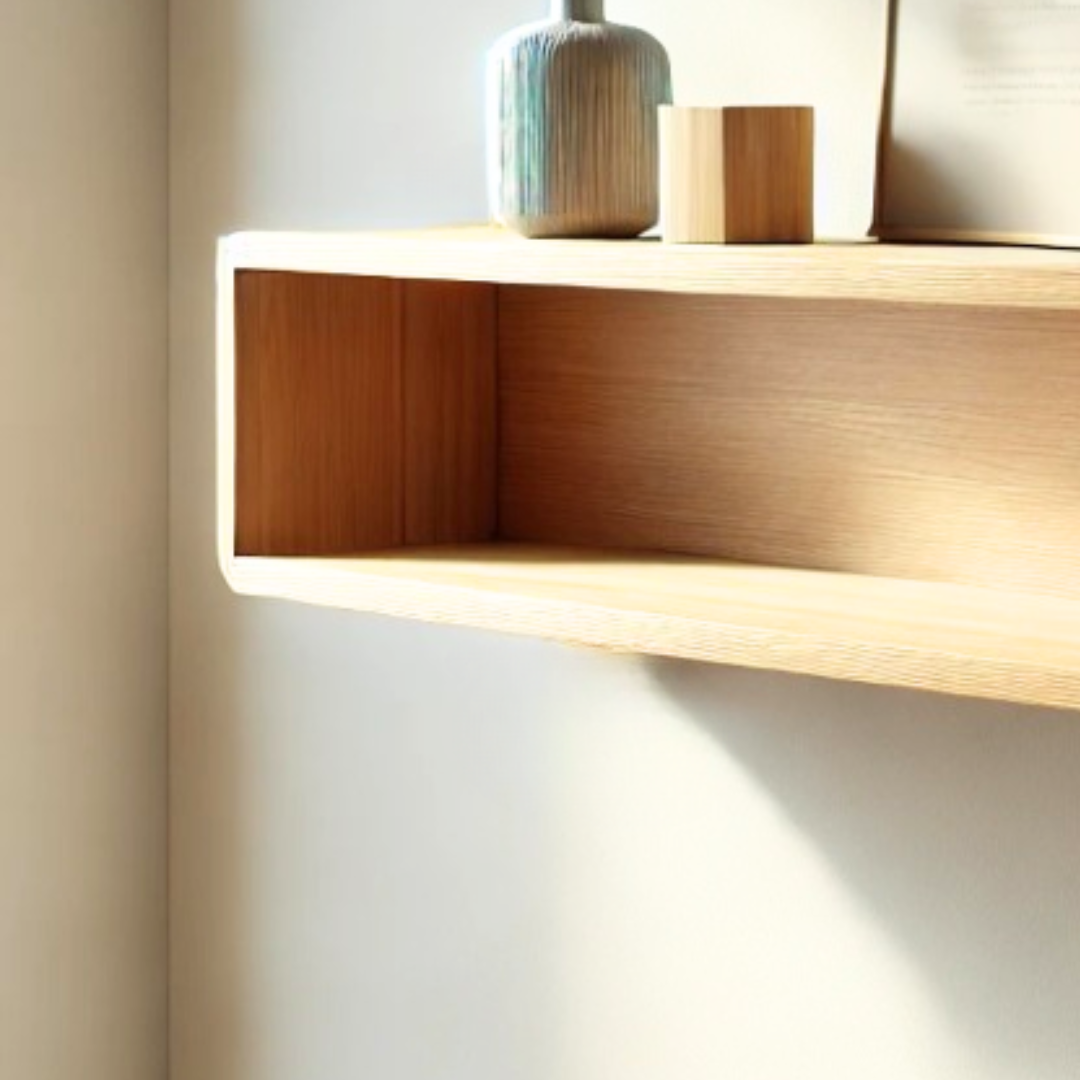 Estante Lume – Estante flotante de madera maciza con diseño nórdico
