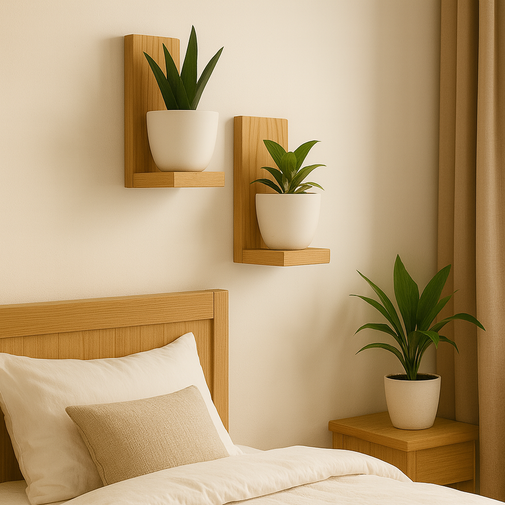 Estanteria pared flotante para plantas