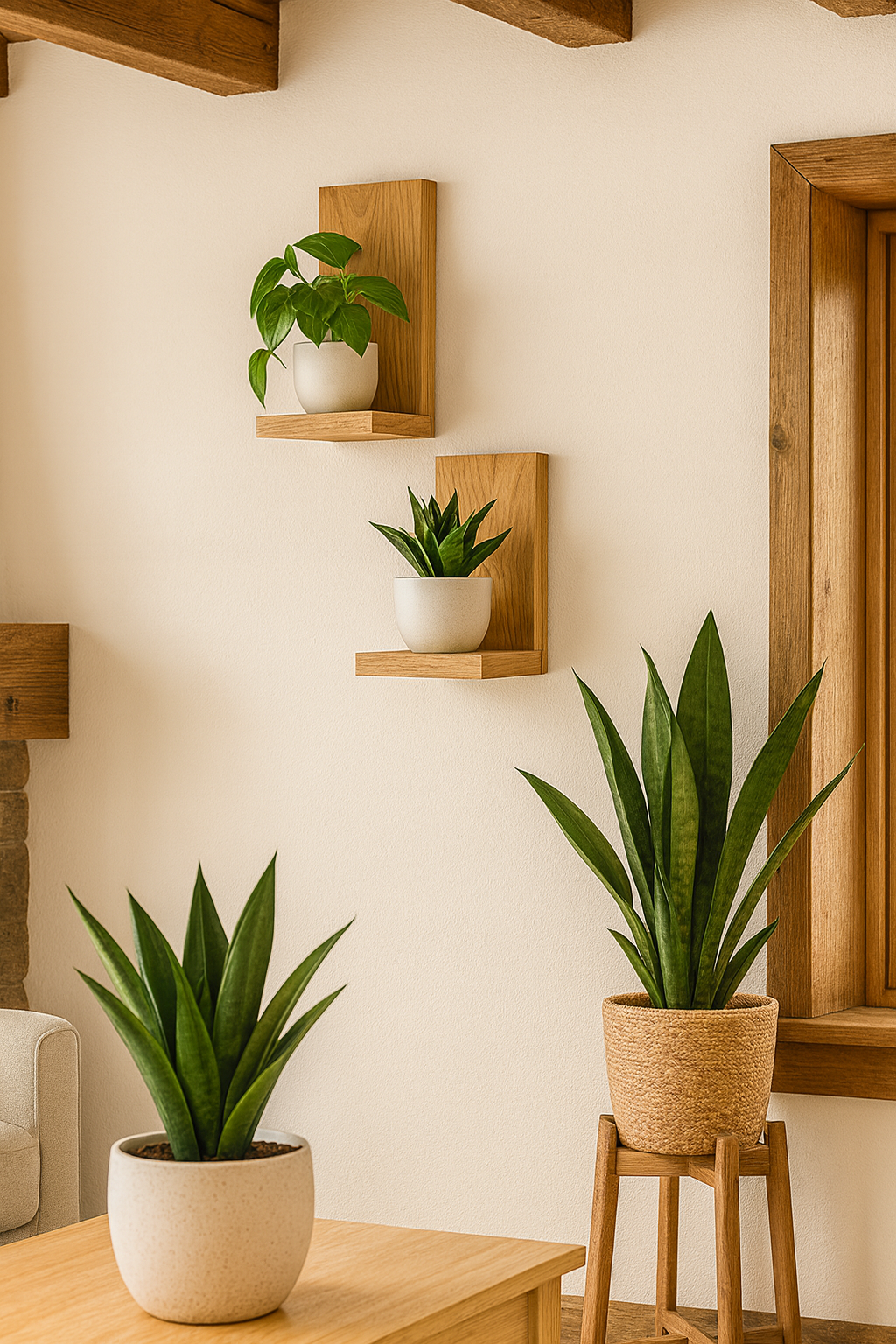 Estante flotante paraa plantas