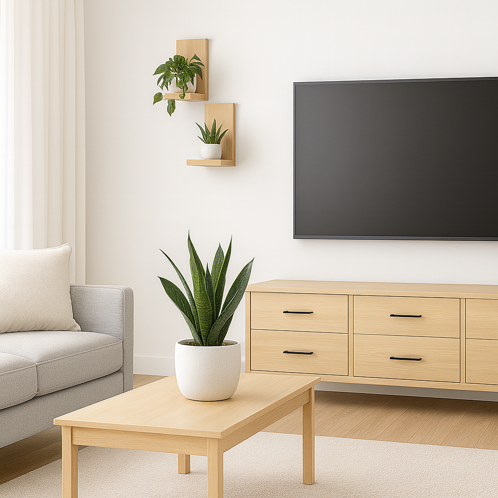 Estanteria pared madera decoracion nordica