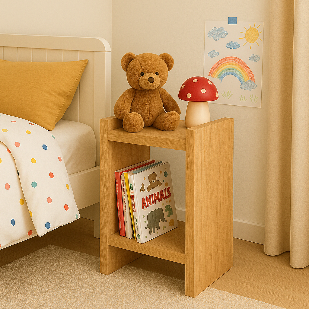 mesa auxiliiar infantil madera