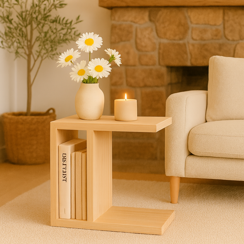 mesa auxilar de madera pequeña