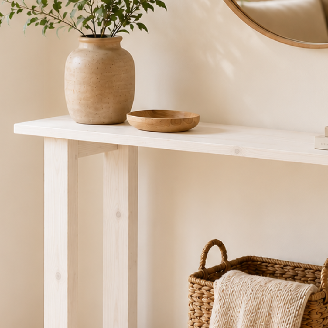 Mueble Recibidor Estrecho de Madera Lauren (Fondo 20cm / 30cm)