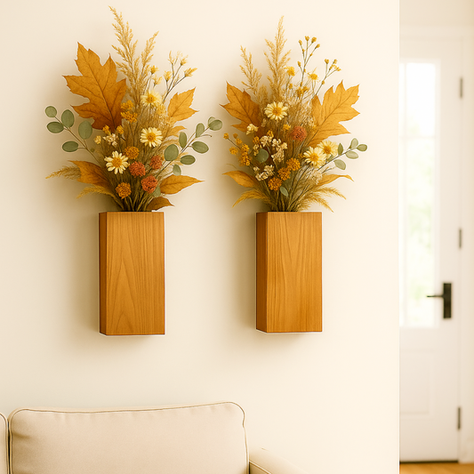 Macetero de Pared de Madera Natura. 2pcs.