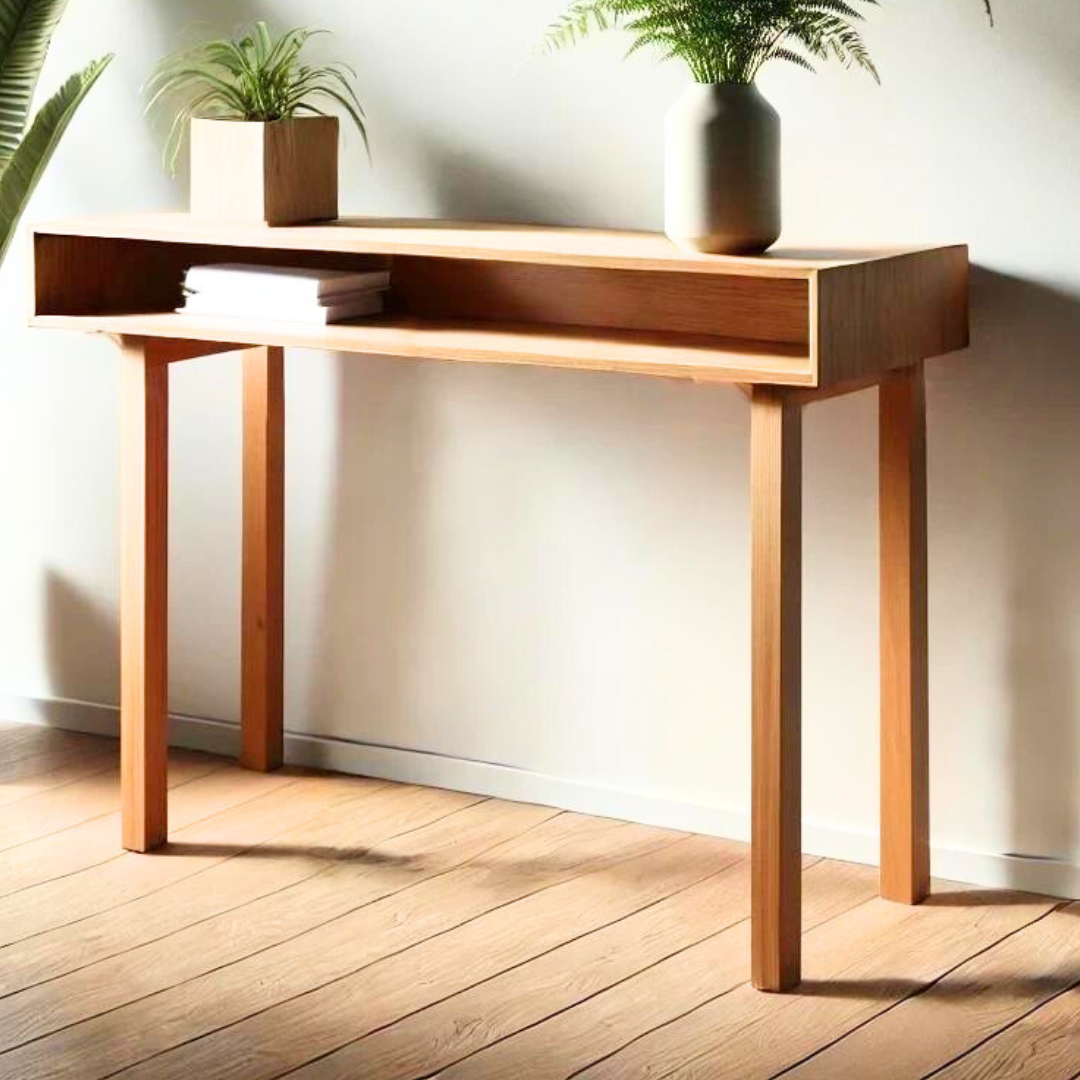 Consola Recibidor de Madera Olivia - Mueble de Entrada de Abeto