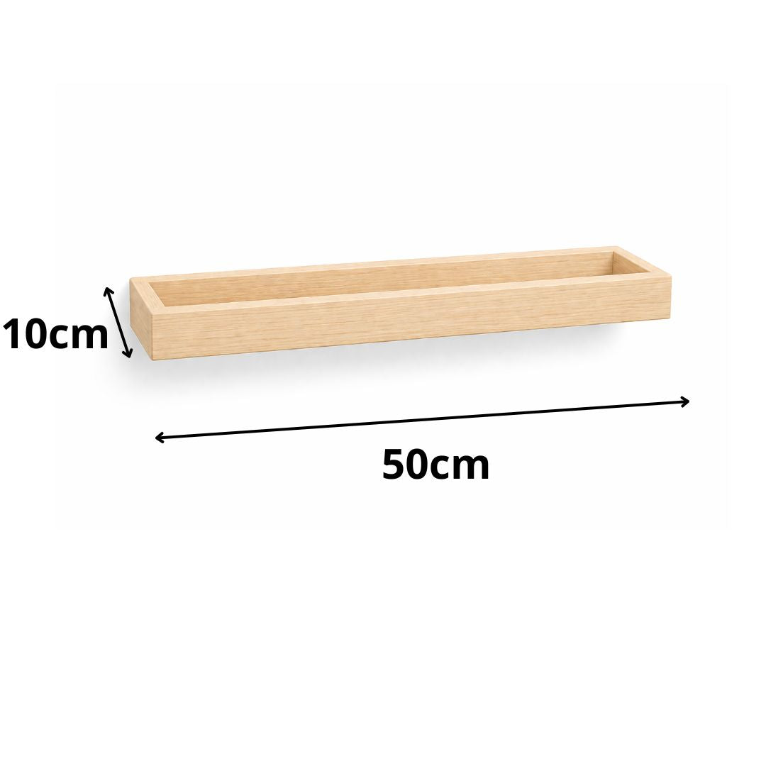 Toallero de Pared Nadi - Madera Maciza de Pino Estilo Japandi 50cm