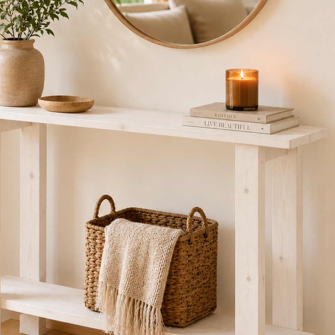 Mueble Recibidor Estrecho de Madera Lauren (Fondo 20cm / 30cm)