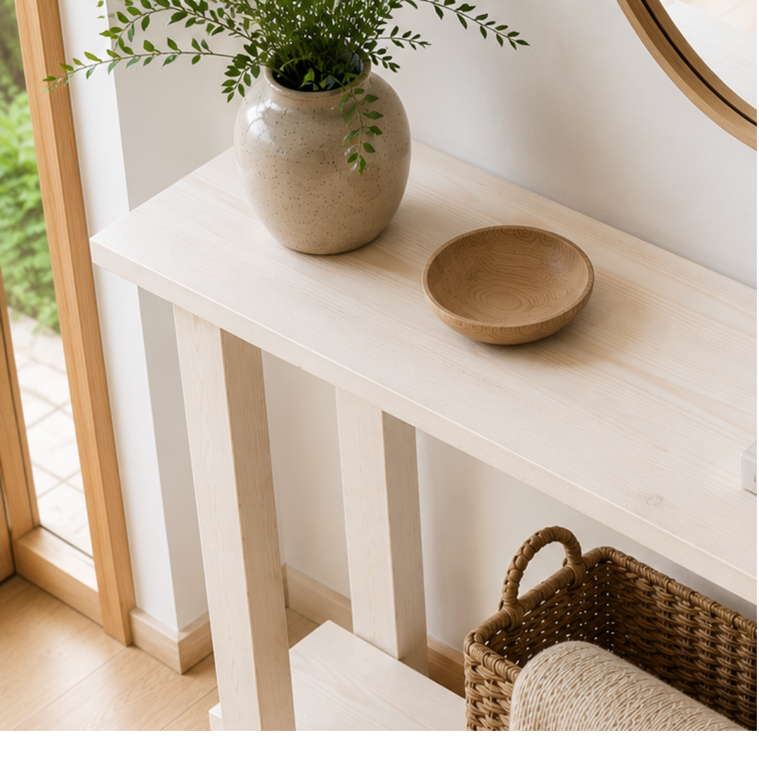 Mueble Recibidor Estrecho de Madera Lauren (Fondo 20cm / 30cm)